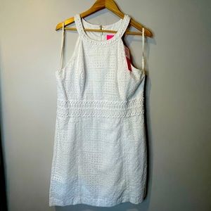 Lilly Pulitzer White crochet beaded short …